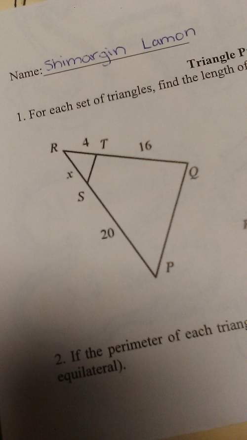 Need don't get it for each set of triangles,find the length of the missing side