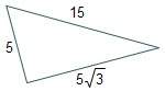 Which triangle is a 30°-60°-90° triangle? a. b. c. or d.