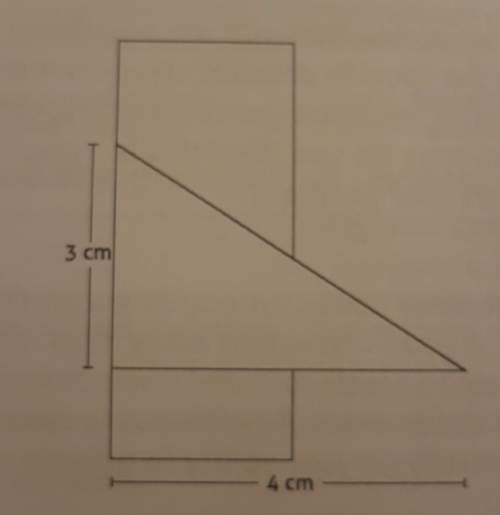 Aruler with dimensions 2cm by 5cm is placed underneath a right-right-angled triangle. the area is cl