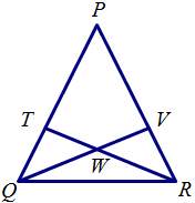 Which of the following is common to both triangle pqv and triangle prt