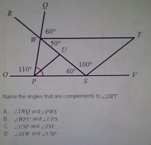 Name the angles that are complements to swt