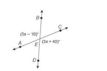 Find the value of x. a.20 b.25 c.18.75 d.22.5&lt;