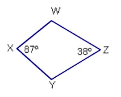 Find the measure of angle y for the kite showing below.