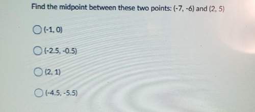 Find the midpoint between these two points (-7,-6) and (2,5) answer!