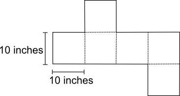 Jason unfolded a cardboard box. the figure of the unfolded box is shown below: which calculation wi