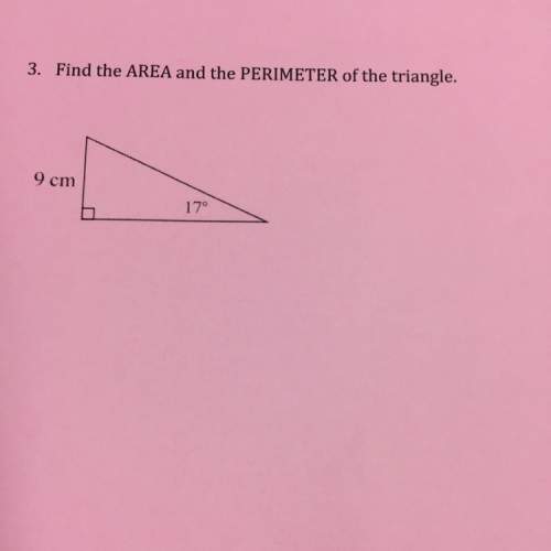Find the area and the perimeter of the triangle