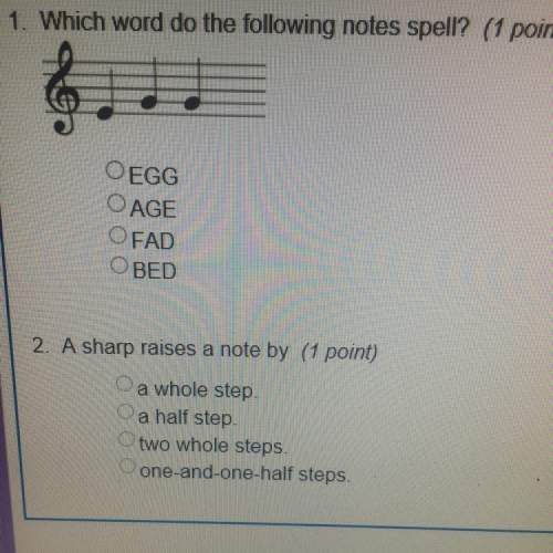 Which word do the following notes spell