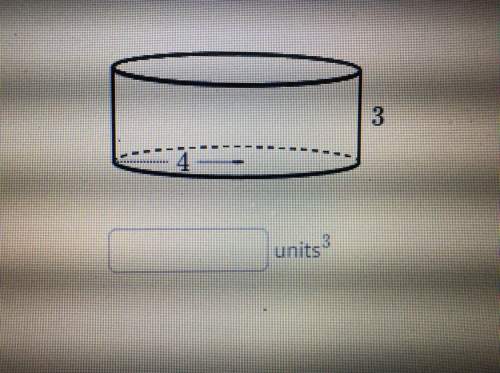 Find the volume of the cylinder.  enter exact answer.