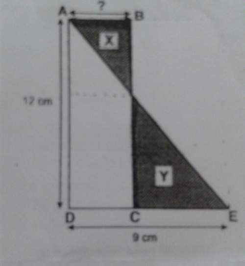 The figure below is made up of rectangle abcd and triangle aed. shaded part x is 12 square centimetr