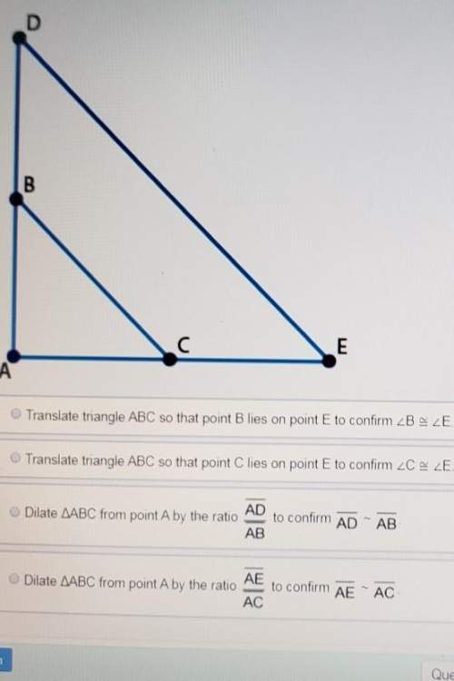 If angle a is congruent to itself by the reflexive property, which transformation could be used to p