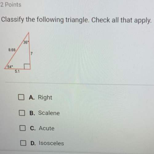 Classify the following triangle. check all that apply.