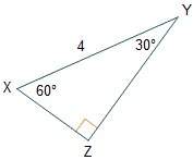 Given right triangle xyz, what is the value of tan(y)?  1/2 square root 3 /3