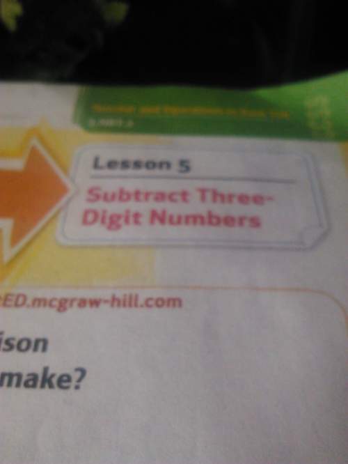 How can you do subtract three digit numbers