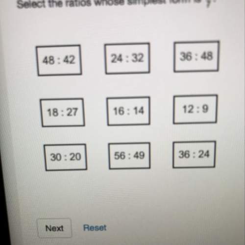 Select the ratios whose simplest form is 8/7