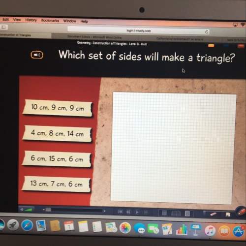 Which set of sides will make a triangle?
