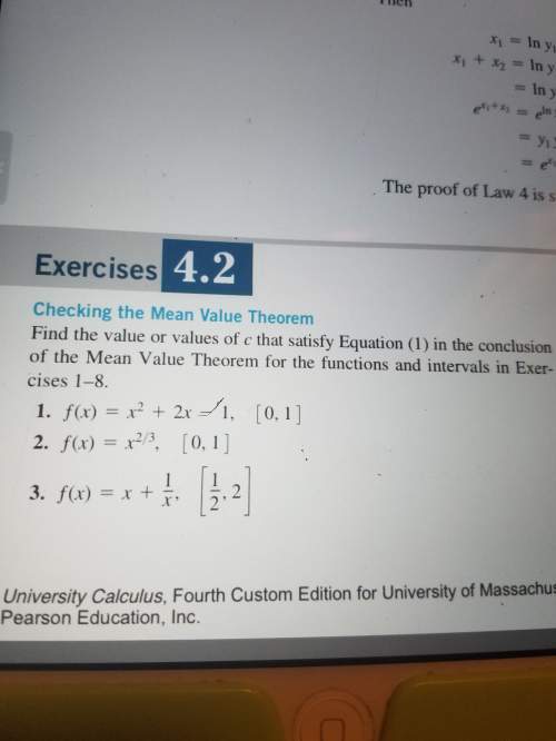 Checking the mean value theorem: number 3