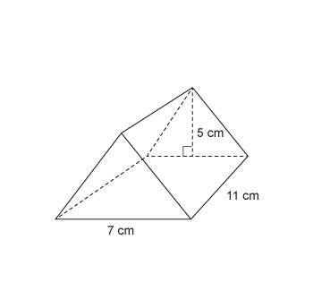 What is the volume of the right prism?  a. 23 cm3 b.