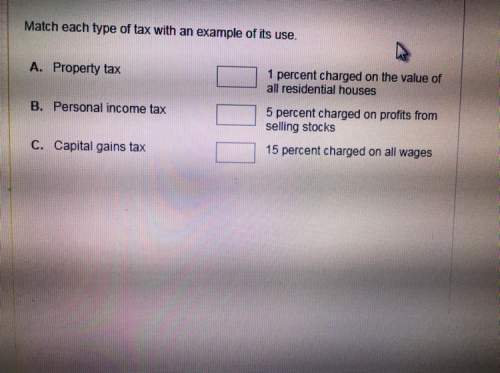 Match each type of tax with an example of its use