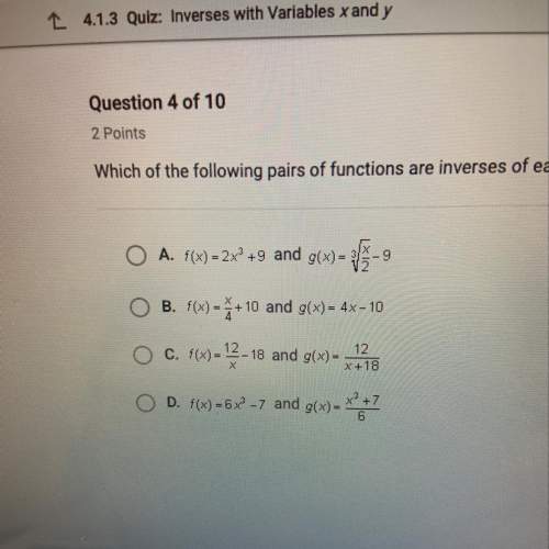 Which of the following pairs of functions are inverses of each other?