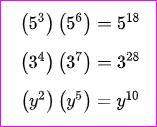 Joanne simplified these exponential expressions as single powers. what mistake did