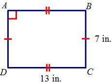 the area of the rectangle is  a. 20 in^2 b. 40 in^2 c.