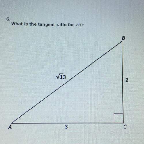 What is the tangent ratio for b?