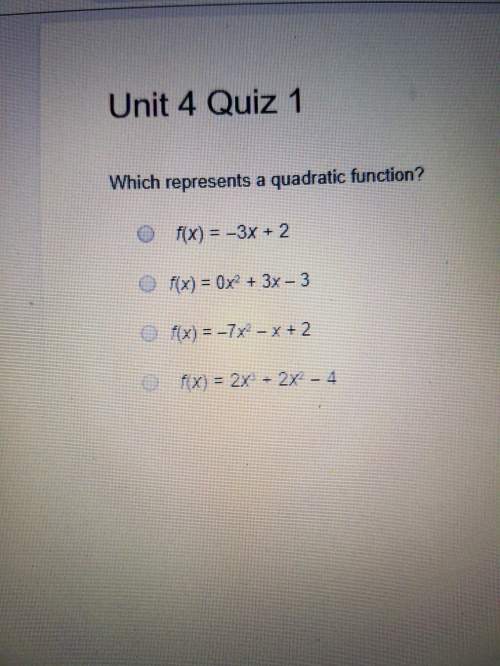 Which represents a quadratic function?