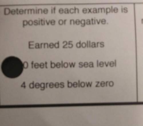 Determine if each example is positive or negative earn $25 which one is it is your feet below sea le