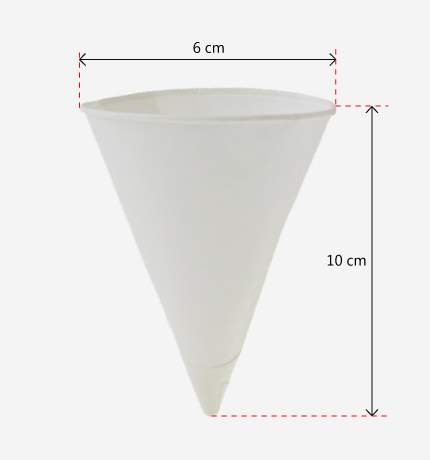 Aconical paper cup has dimensions as shown in the diagram. how much water can the cup hold when full
