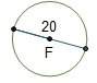 Which circle has a radius that measures 10 units?