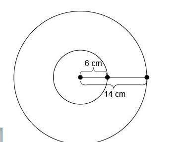 What is the probability that a point chosen at random in the given figure will be inside the larger