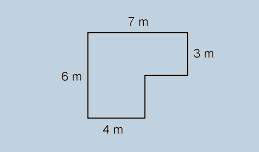 What is the perimeter of the figure?  a. 20 m b. 21 m c. 26 m