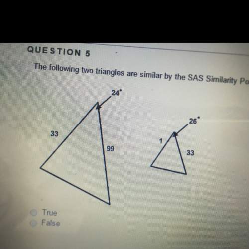 Are the following triangles similar by the sas postulate ? ?