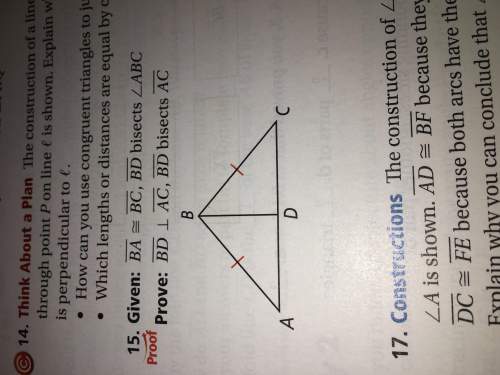 #15, how do i prove these? i know it’s sas, but i’m super confused on how to prove it