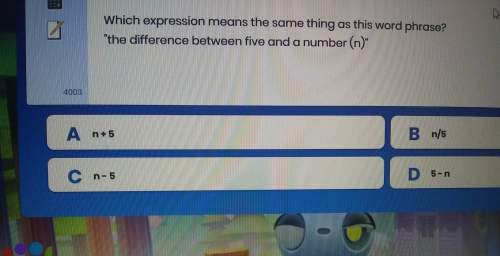 What is the difference between five and a number (n)
