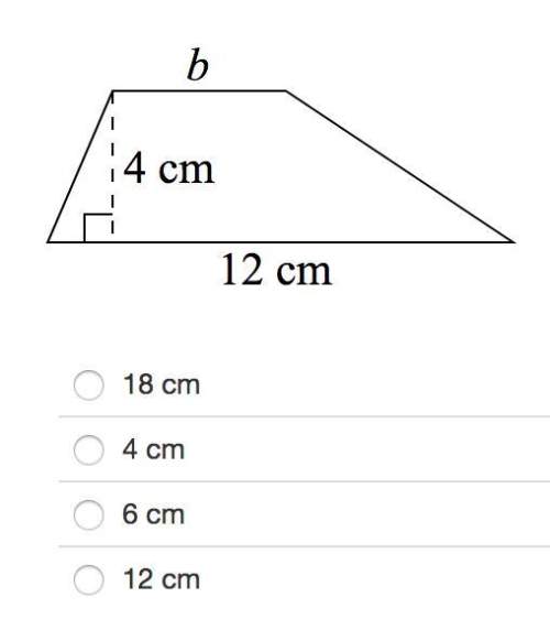 Identify the missing base of the trapezoid, given that a=36 cm∧2.