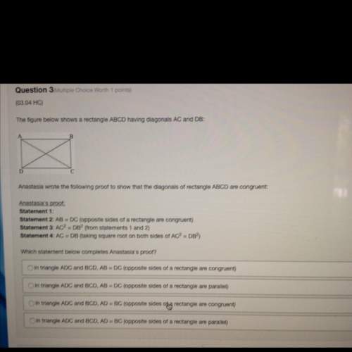 The figure below shows a rectangle abcd having diagonals ac and db:  anastasia wr