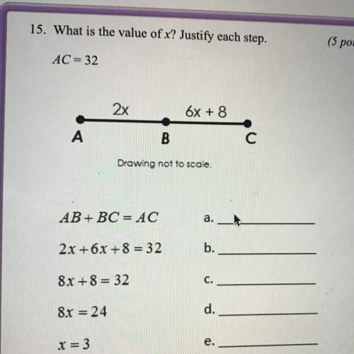 What is the value of x?  ac= 32