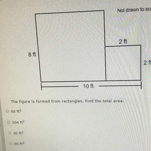 The figure is formed from rectangles . find the total area