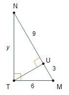 What is the value of y?  3√3 6√3 9√3 12√3