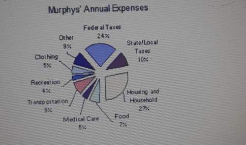 Below is a graph of the murphys' annual expenses. if the murphys' gross annual household income is $