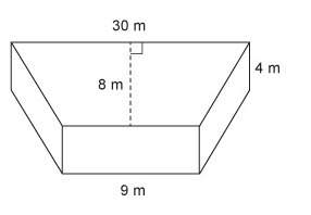 Needed worth 30 points in advance!  what is the volume of the trapezoidal right prism?