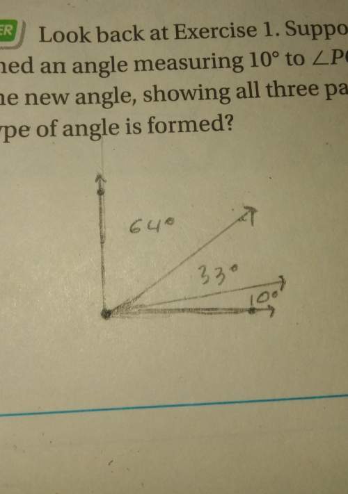 What angle is formed by the combined angles?