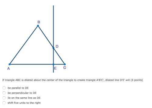 Triangle abc is shown below with line de passing through points d and e: