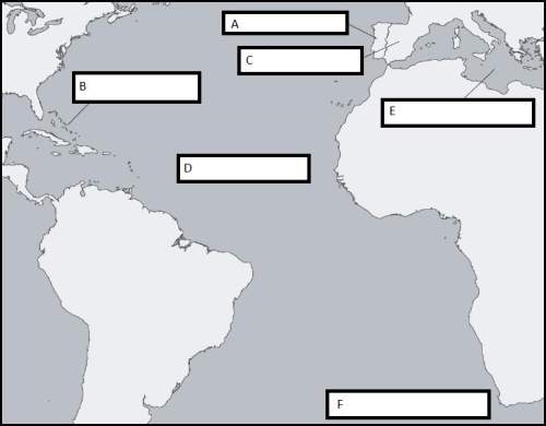 1. label the following on the map in the boxes provided, or write each name next to a letter in the