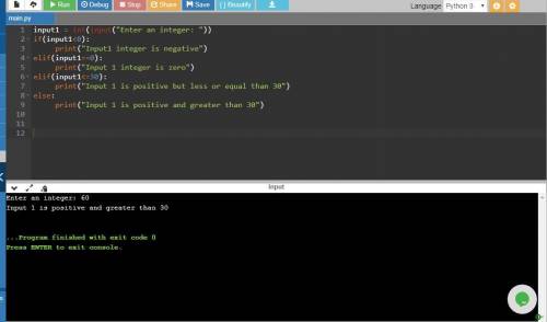 Create a Python script that enables a user to enter an integer number into the Python console and st