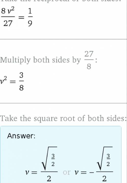 (2/3v)^-3 for v=9 i don't understand how to find the answer. will you  me?
