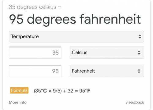 it is 35 degrees Celsius at your school and 90 degrees farenheit at home. where is the tempature hig