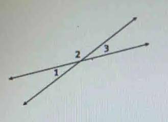 The figure shows two intersecting lines where m angle 1 = x - 6 and m angle 2= 5x+6 what is the meas