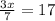 \frac{3x}{7}  = 17